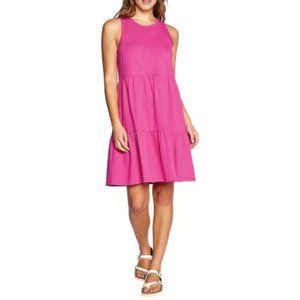 NWT Gap Summer Dress Tiered Hemline Slub Jersey Very Berry XXL